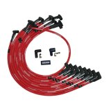 Moroso SBC Over Valve Cover 90 Deg Plug HEI Sleeved Ultra Spark Plug Wire Set - Red thumbnail 2