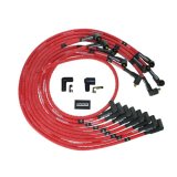 Moroso SBC Under Header 90 Deg Plug Non-HEI Sleeved Ultra Spark Plug Wire Set - Red thumbnail 2