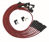 Moroso BBC Over Valve Cover Str Plug Boots Non-HEI Ultra Spark Plug Wire Set - Red thumbnail 1
