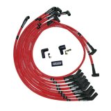 Moroso SB Ford 351W 135 Deg Plug Boots HEI Sleeved Ultra Spark Plug Wire Set - Red thumbnail 2