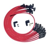 Moroso BBC Over Valve Cover 135 Deg Plug Ends HEI Ultra Spark Plug Wire Set - Red thumbnail 2
