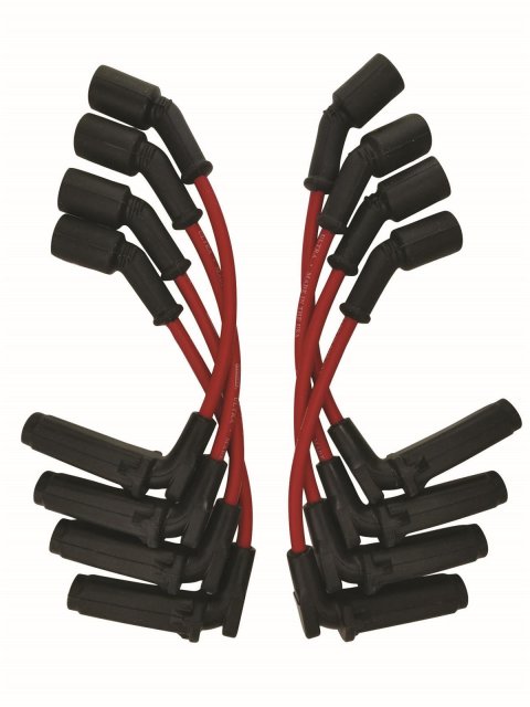 Moroso GM LS 11in Unsleeved Coil-On-Plug 90 Deg Ultra Spark Plug Wire Set - Red