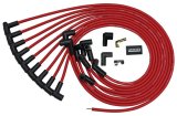 Moroso BBC Under The Header 90 Deg Plug Boots HEI Ultra Spark Plug Wire Set - Red thumbnail 1