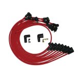 Moroso BBC Under The Header 90 Deg Plug Boots HEI Ultra Spark Plug Wire Set - Red thumbnail 2