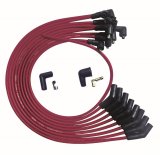 Moroso SB Ford 351W 135 Deg Plug Boots Non-HEI Ultra Spark Plug Wire Set - Red thumbnail 1