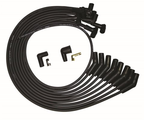 Moroso SB Ford 351W 135 Plug HEI Unsleeved Ultra Spark Plug Wire Set - Black