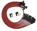 Moroso SB Ford 351W 135 Deg Plug Boots HEI Ultra Spark Plug Wire Set - Red thumbnail 1