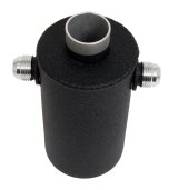 Moroso 10AN Male Fittings Catch Can Breather Tank - Black Powder Coat thumbnail 2