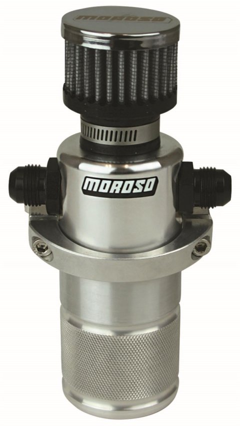 Moroso Compact Breather Tank - Polished thumbnail 1