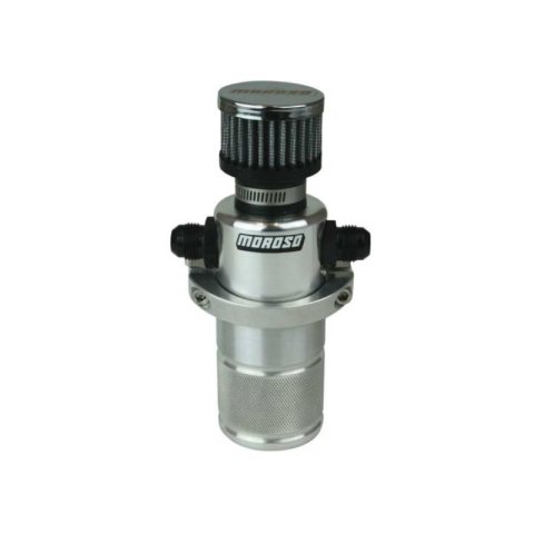 Moroso Compact Breather Tank - Polished thumbnail 2