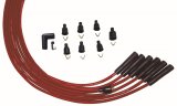 Moroso 6 Cyl 90 Deg Boot Non-HEI Ultra Spark Plug Wire Set - Red thumbnail 1