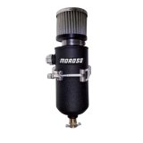 Moroso 12AN Male Catch Can Breather Tank - Black Powder Coat thumbnail 2