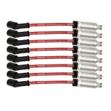 Moroso GM LS/LT 8.5mm Ultra 40 9.75in Long Wire Set w/Alum Heatshield - Red thumbnail 2