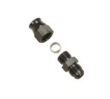 Moroso Aluminum Fitting Adapter 6AN Male to 3/8in Tube Compression - Black thumbnail 1