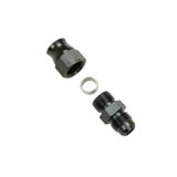 Moroso Aluminum Fitting Adapter 6AN Male to 3/8in Tube Compression - Black thumbnail 3