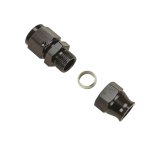 Moroso Aluminum Fitting Adapter 8AN Female to 1/2in Tube Compression - Black thumbnail 1