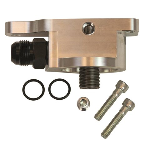 Moroso GM LS External Input Accumulator Inlet Inbound Rail Spin On Oil Filter Adapter thumbnail 1