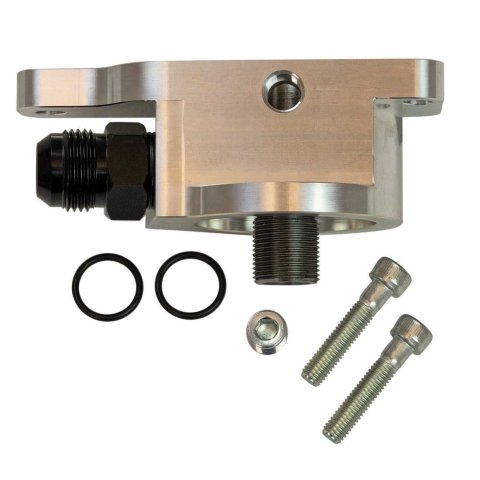 Moroso GM LS External Input Accumulator Inlet Inbound Rail Spin On Oil Filter Adapter thumbnail 6