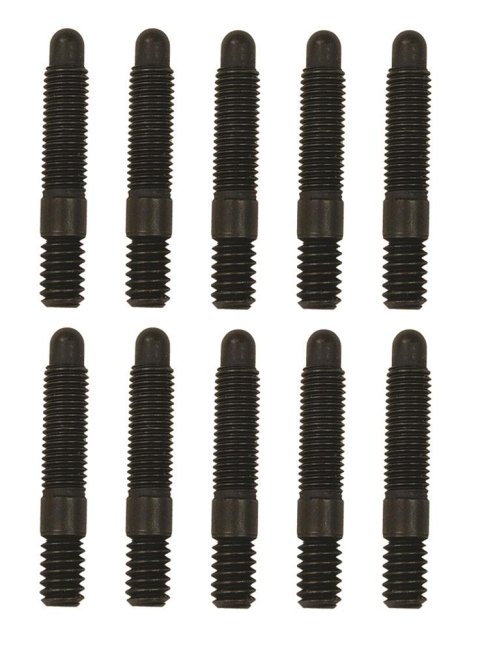 Moroso Bullet Nose Black OX Studs - 1/4-20 X 1/4-28 X 1.5 Long (10 Pack)