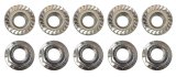 Moroso Zinc Serrated Flange Nuts - M8 X 1.25 (10 Pack) thumbnail 1