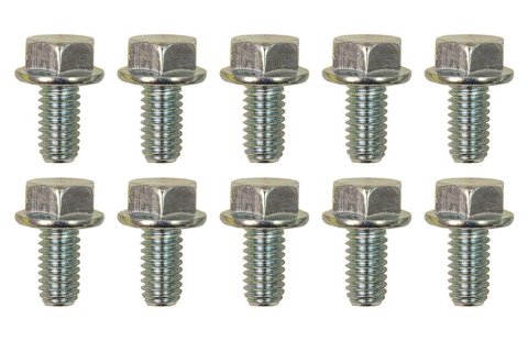 Moroso 5/16in-18 Serrated Zinc Flange Bolt - 10 Pack