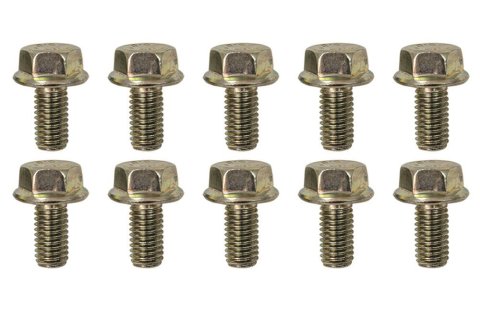 Moroso M8-1.25 x 16mm Non-Serrated Zinc Flange Bolt - 10 Pack thumbnail 1