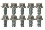 Moroso 1/4in-20 x .500in Serrated Zinc Flange Bolt - 10 Pack thumbnail 1