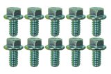 Moroso 1/4in-20 x .500in Serrated Zinc Flange Bolt - 10 Pack thumbnail 2