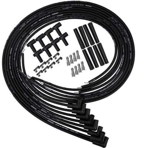 Moroso Universal 90 Degree Plug Ends Black Ultra 40 Wire Set & Coil Pack Kit