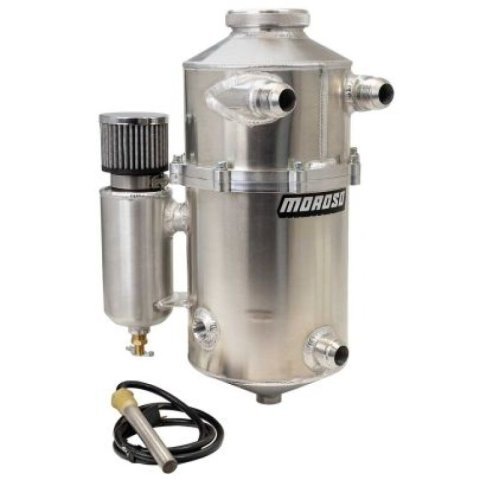 Moroso Universal 16.5in Tall 60/40 Split Dual Inlet 2 Piece Dry Sump Tank thumbnail 1