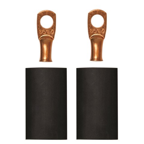 Moroso 5/16in Dia Stud 8 GA Wire Crimp/Solder Battery Cable Terminal Kit (2 Pack)