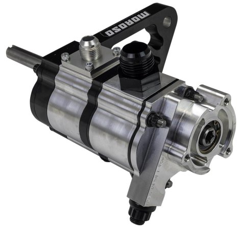 Moroso 2 Stage Scavenge Tri Lobe Driver Left Side Door Mount 1.50in PS Oil Pump w/Fuel Pump Drive