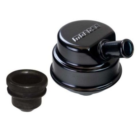 Moroso 1-1/4in ID Push-In Oil Separator Breather - Black