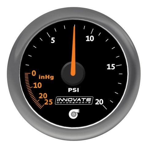 Innovate MTX Analog 30 PSI Vacuum/Boost Gauge Kit - Black Faceplate thumbnail 2