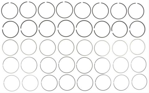 Mahle Rings GM LS1 V8 1997-2001 346 5.7L Vin G S Moly Ring Set thumbnail 1