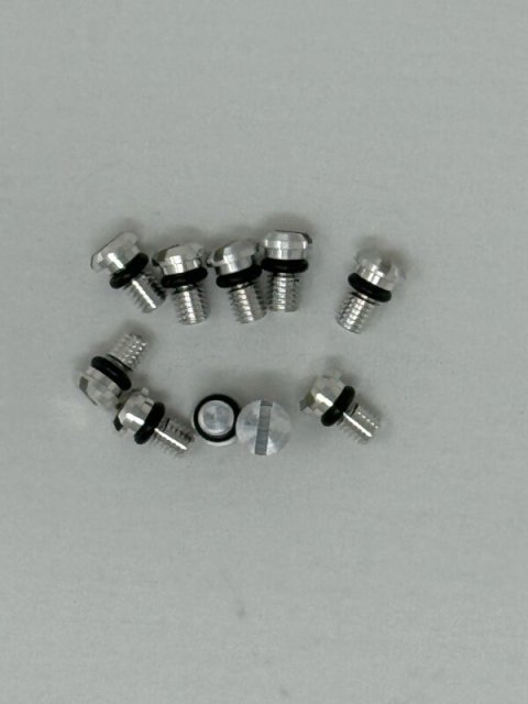 KYB 90-23 Kaw / Hon / Suz / Yam Front Fork Bleed Bolt w/ O-Ring - Aluminum - 10 Pk thumbnail 1