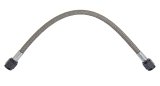 Nitrous Express 4AN 12in Stainless Steel Braided Hose - Black thumbnail 1