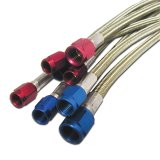Nitrous Express 4AN 10ft Stainless Steel Braided Hose - Red thumbnail 2