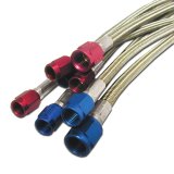 Nitrous Express 4AN 5ft Stainless Steel Braided Hose - Red thumbnail 2