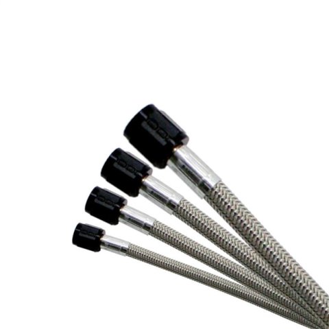 Nitrous Express 6AN 12in Stainless Steel Braided Hose - Black thumbnail 5