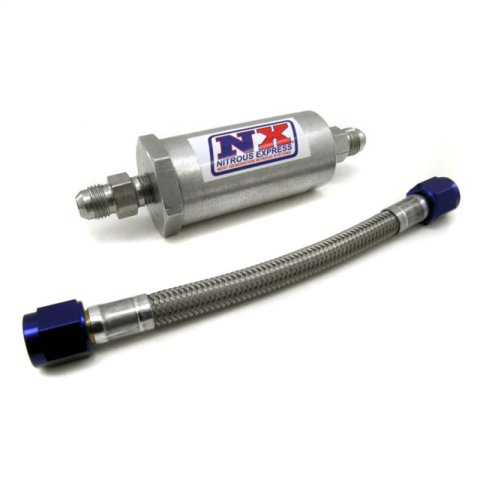 Nitrous Express 4AN Pure-Flo N2O Filter & 7 Stainless Hose (Lifetime Cleanable) thumbnail 1