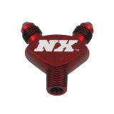 Nitrous Express 1/8NPT x 3AN x 3AN Billet Pure-Flo Y Fitting - Red thumbnail 3