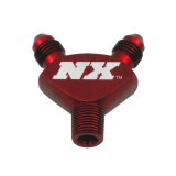 Nitrous Express 1/8NPT x 3AN x 3AN Billet Pure-Flo Y Fitting - Red thumbnail 4