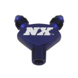 Nitrous Express 1/8NPT x 3AN x 3AN Billet Pure-Flo Y Fitting - Blue thumbnail 3