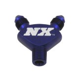 Nitrous Express 1/8NPT x 3AN x 3AN Billet Pure-Flo Y Fitting - Blue thumbnail 4