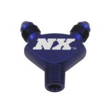 Nitrous Express 1/8NPT x 3AN x 3AN Billet Pure-Flo Y Fitting - Blue thumbnail 5