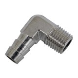 Nitrous Express 1/4 NPT x 3/8 90 Hose Barb thumbnail 1