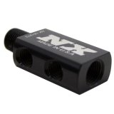 Nitrous Express Compact Distribution Block w/Gauge Port thumbnail 1