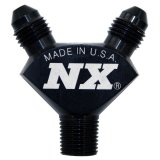 Nitrous Express 1/8NPT x 3AN x 3AN Billet Pure-Flo Y Fitting - Black thumbnail 3