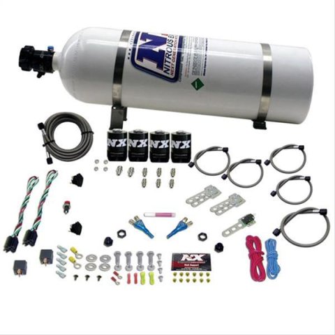 Nitrous Express GM EFI Dual Stage Nitrous Kit (50-150HP x 2) w/15lb Bottle thumbnail 1